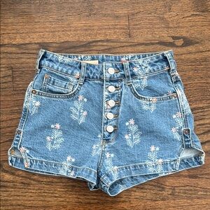 Floral Denim Women's Shorts